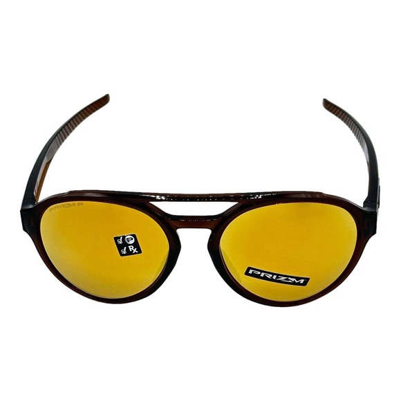 Oakley Forager Polished Rootbeer Prizm 24K Gold Polarized Lens Sunglasses - Picture 2 of 7